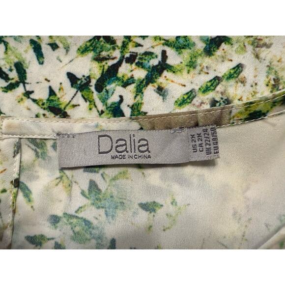 Dalia Sleeveless Top, Ivory/Yellow/Green, Sz: 2X, Summer, 82-09 - Picture 7 of 9